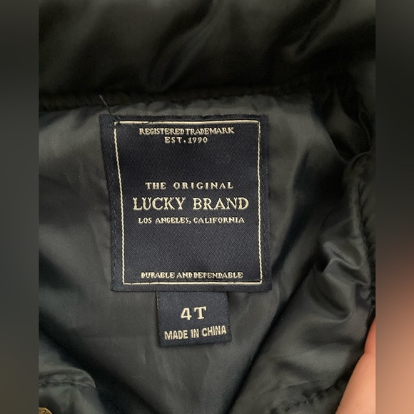 Lucky Brand Kids Quilted Burgundy Vest - 4T - Picture 2 of 5